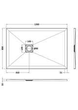 Nuie Slimline Rectangular Shower Tray, photo 5