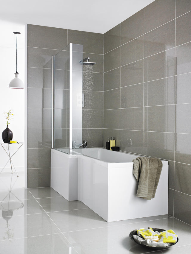 Nuie 700mm MDF Gloss Shower Bath End Panel – Gloss White