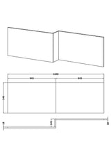 Nuie Square PVC Shower Bath Side Panel Waterproof – 1700mm & 1800mm, photo 3