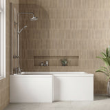 Nuie Square PVC Shower Bath Side Panel Waterproof – 1700mm & 1800mm
