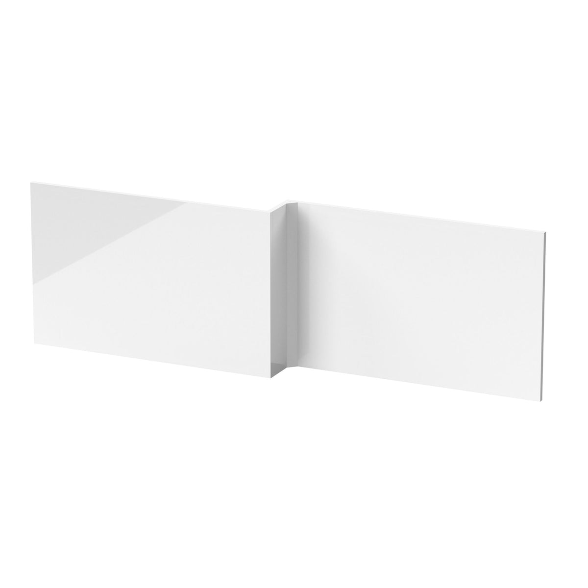 Nuie 1700mm L-Shaped MDF Gloss Shower Bath Front Panel – Gloss White, photo 2