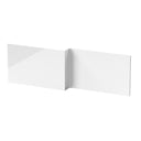 Nuie 1700mm L-Shaped MDF Gloss Shower Bath Front Panel – Gloss White, photo 2