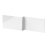 Nuie 1700mm L-Shaped MDF Gloss Shower Bath Front Panel – Gloss White, photo 2