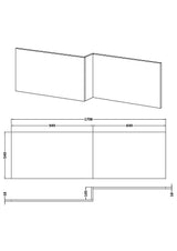 Nuie Square PVC Shower Bath Side Panel Waterproof – 1700mm & 1800mm, photo 4
