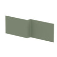 Nuie 1700mm L-Shape Square MDF Matt Shower Bath Front Panel – Satin Green