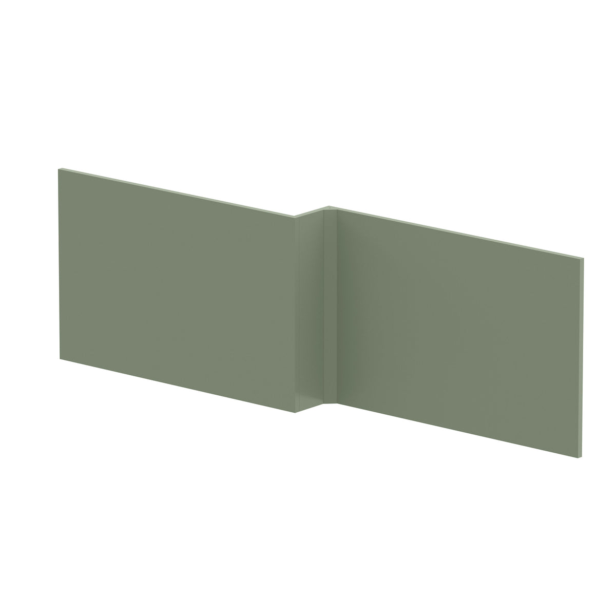 Nuie 1700mm L-Shape Square MDF Matt Shower Bath Front Panel – Satin Green