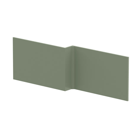 Nuie 1700mm L-Shape Square MDF Matt Shower Bath Front Panel – Satin Green