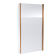 Nuie L-Shape Hinged Bath Screen with Fixed Return – Brushed Bronze