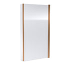 Nuie L-Shape Hinged Bath Screen with Fixed Return – Brushed Bronze