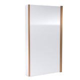 Nuie L-Shape Hinged Bath Screen with Fixed Return – Brushed Bronze