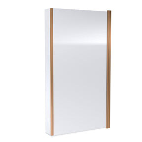 Nuie L-Shape Hinged Bath Screen with Fixed Return – Brushed Bronze
