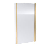 Nuie 800mm Bath Screen – 1430mm High – Brushed Brass, photo 2