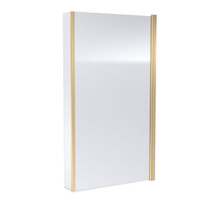 Nuie 800mm Bath Screen – 1430mm High – Brushed Brass, photo 2