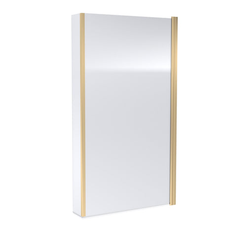 Nuie 800mm Bath Screen – 1430mm High – Brushed Brass, photo 2