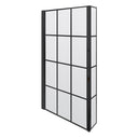 Nuie 800mm L Shape Matrix Hinged Bath Screen With Fixed Return – Matt Black, photo 2