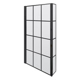 Nuie 800mm L Shape Matrix Hinged Bath Screen With Fixed Return – Matt Black, photo 2