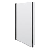 Nuie 800mm L Shape Hinged Bath Screen – Matt Black, photo 2