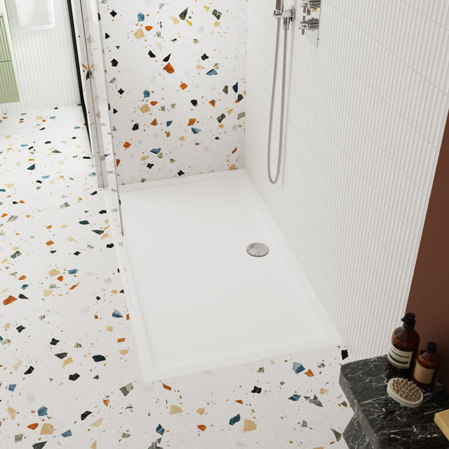 Nuie Slip Resistant Slimline Rectangular Shower Tray