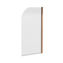 Nuie Round Hinged Bath Screen – Brushed Bronze