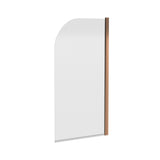 Nuie Round Hinged Bath Screen – Brushed Bronze