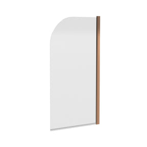 Nuie Round Hinged Bath Screen – Brushed Bronze