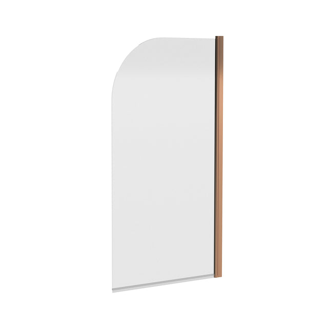 Nuie Round Hinged Bath Screen – Brushed Bronze