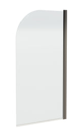 Nuie 800mm Bath Screen – 1430mm High – Chrome or Brushed Pewter, photo 3