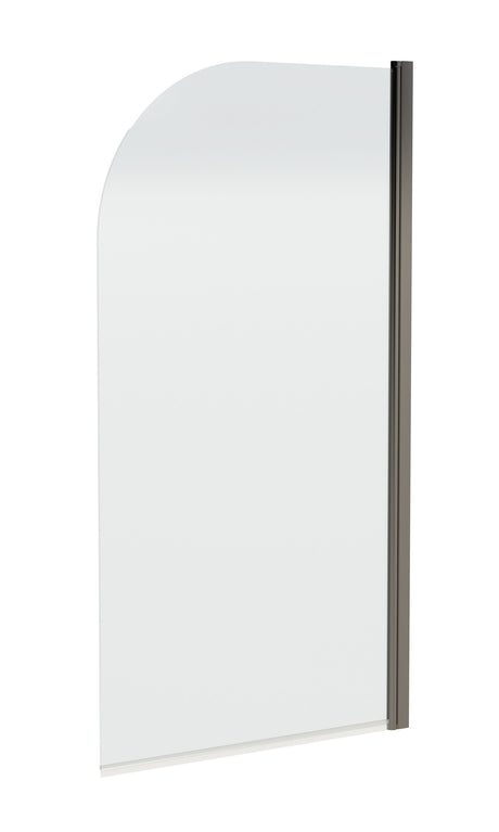 Nuie 800mm Bath Screen – 1430mm High – Chrome or Brushed Pewter, photo 3