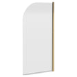 Nuie Pacific 800mm Bath Screen – Brushed Brass, photo 2