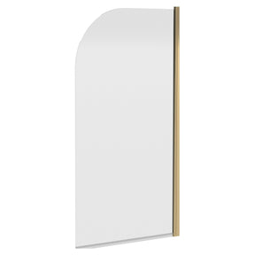 Nuie Pacific 800mm Bath Screen – Brushed Brass, photo 2