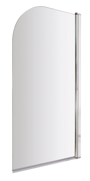 Nuie 800mm Bath Screen – 1430mm High – Chrome or Brushed Pewter, photo 2