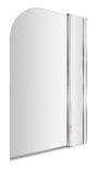Nuie 1000mm Bath Screen With Fixed Panel – Chrome, photo 2