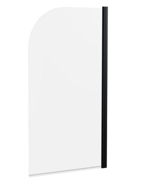 Nuie 800mm Round Bath Screen – Matt Black, photo 2