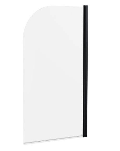 Nuie 800mm Round Bath Screen – Matt Black, photo 2