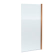 Nuie Square Hinged Bath Screen – Brushed Bronze