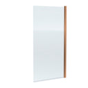 Nuie Square Hinged Bath Screen – Brushed Bronze