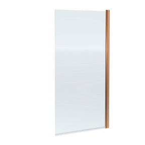 Nuie Square Hinged Bath Screen – Brushed Bronze