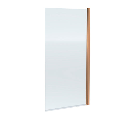 Nuie Square Hinged Bath Screen – Brushed Bronze