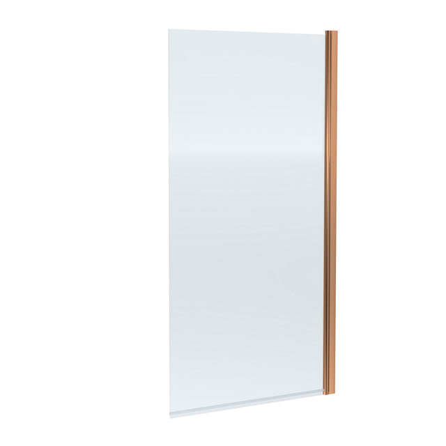 Nuie Square Hinged Bath Screen – Brushed Bronze