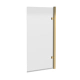 Nuie Pacific 830mm Hinged Bath Screen – Brushed Brass, photo 2