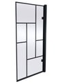 Nuie 830mm Bath Screen – 1520mm High – Matt Black, photo 2
