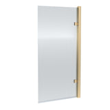 Nuie 830mm Fluted Hinged Bath Screen – Chrome, Brushed Brass or Matt Black, photo 3