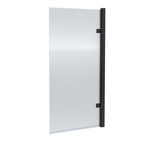 Nuie 830mm Fluted Hinged Bath Screen – Chrome, Brushed Brass or Matt Black, photo 4