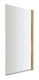Nuie 800mm Bath Screen – 1430mm High – Chrome or Brushed Brass, photo 3