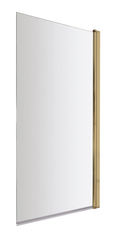Nuie 800mm Bath Screen – 1430mm High – Chrome or Brushed Brass, photo 3