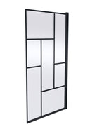 Nuie 800mm Bath Screen – 1430mm High – Matt Black, photo 2