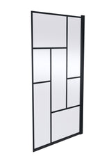 Nuie 800mm Bath Screen – 1430mm High – Matt Black, photo 2