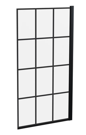 Nuie 800mm Square Bath Screen – Matt Black, photo 2