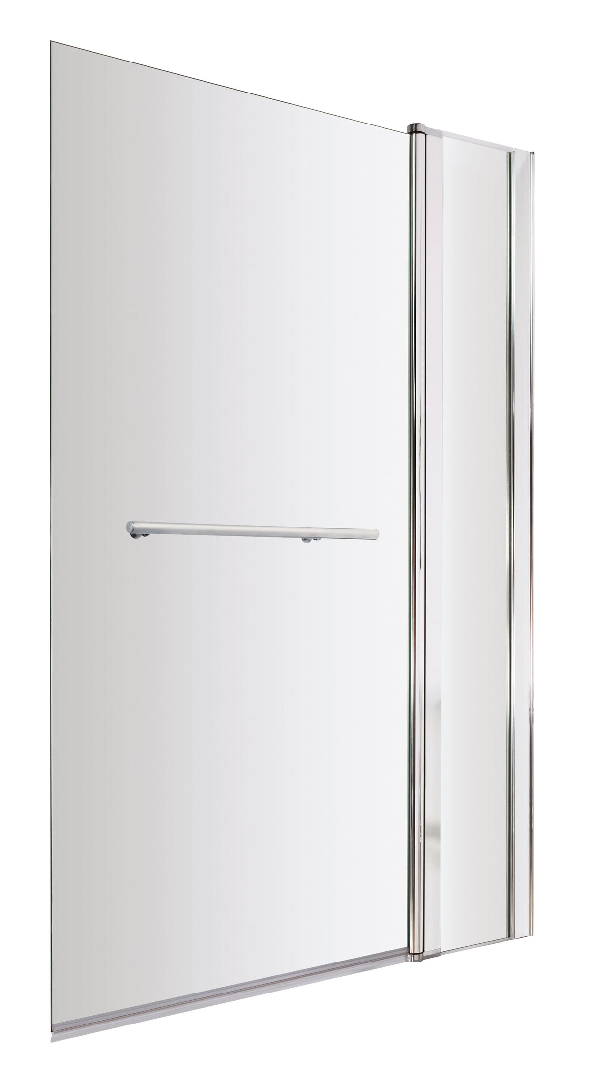 Nuie 1000mm Bath Screen With Rail And Fixed Panel – Chrome, photo 2