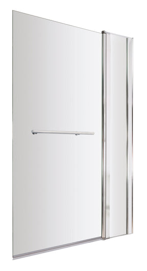 Nuie 1000mm Bath Screen With Rail And Fixed Panel – Chrome, photo 2